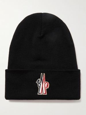 Logo-Appliquéd Ribbed Wool Beanie Logo-Appliquéd Ribbed Wool Beanie