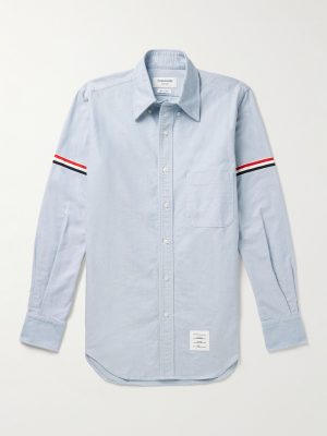 Button-Down Collar Grosgrain-Trimmed Cotton Oxford Shirt Button-Down Collar Grosgrain-Trimmed Cotton Oxford Shirt