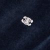 Striped Logo-Embroidered Cotton-Blend Velour Varsity Jacket - E1 Striped Logo-Embroidered Cotton-Blend Velour Varsity Jacket - E1