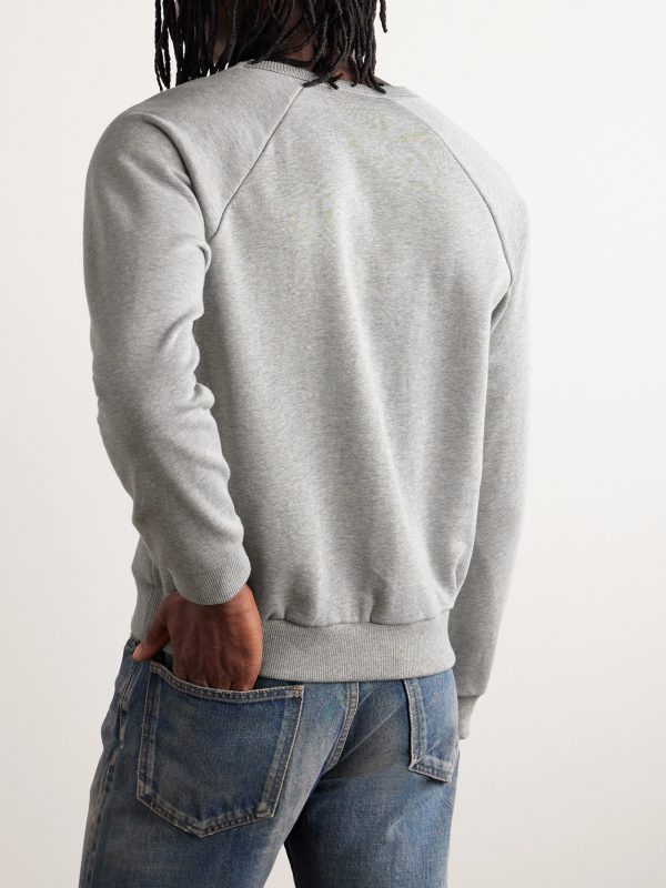 Logo-Appliquéd Cotton-Blend Jersey Sweatshirt - BK