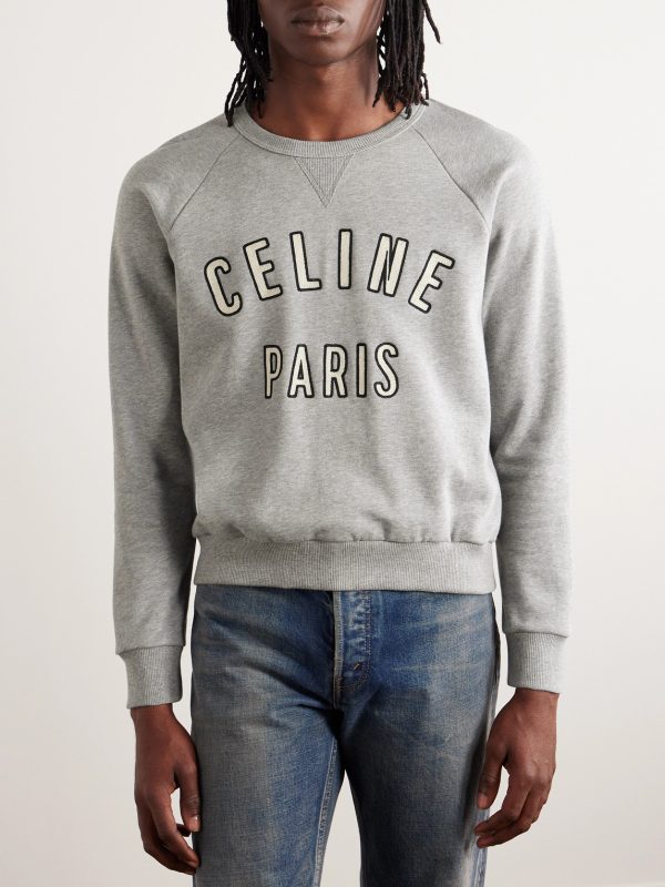 Logo-Appliquéd Cotton-Blend Jersey Sweatshirt - FR