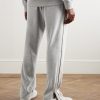 + Palm Angels Straight-Leg Logo-Appliquéd Striped Velour Track Pants - BK