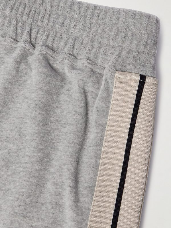 + Palm Angels Straight-Leg Logo-Appliquéd Striped Velour Track Pants - CU