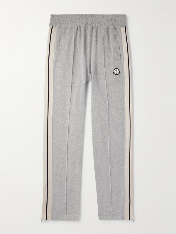 + Palm Angels Straight-Leg Logo-Appliquéd Striped Velour Track Pants