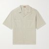 Solana Camp-Collar Cotton Shirt Solana Camp-Collar Cotton Shirt