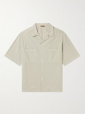 Solana Camp-Collar Cotton Shirt Solana Camp-Collar Cotton Shirt