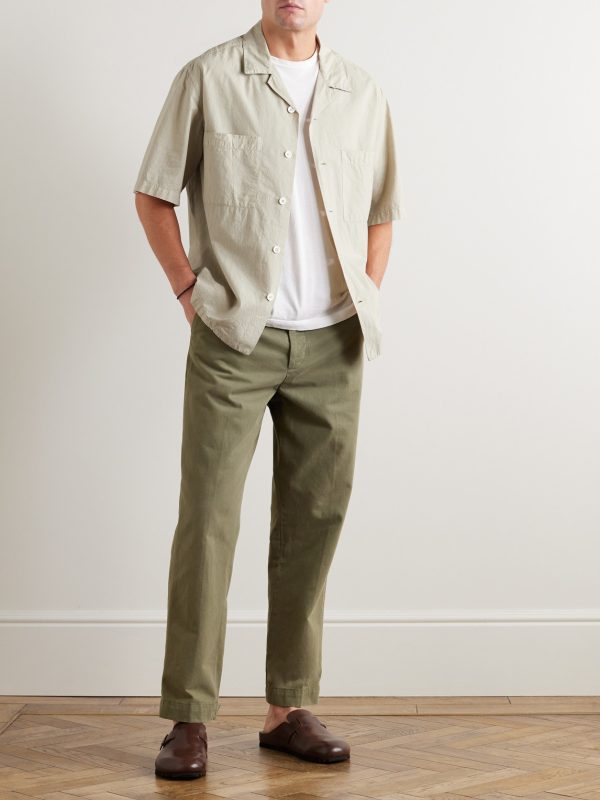 Solana Camp-Collar Cotton Shirt - OU Solana Camp-Collar Cotton Shirt - OU