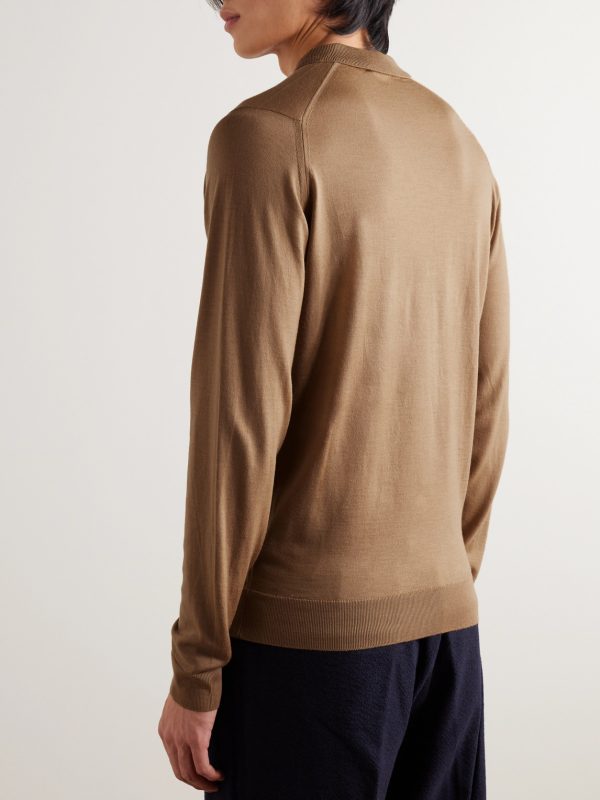 Belper Slim-Fit Merino Wool Polo Shirt - BK Belper Slim-Fit Merino Wool Polo Shirt - BK