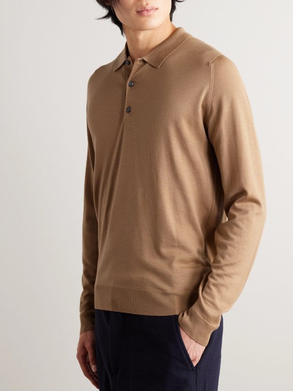 Belper Slim-Fit Merino Wool Polo Shirt - FR Belper Slim-Fit Merino Wool Polo Shirt - FR