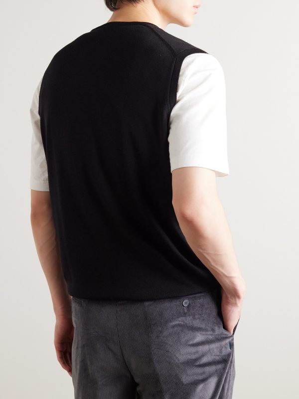 Hadfield Merino Wool Sweater Vest - BK Hadfield Merino Wool Sweater Vest - BK
