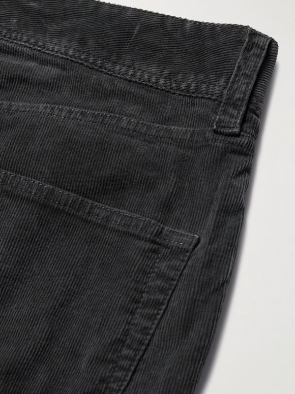 Slim-Fit Straight-Leg Cotton-Blend Corduroy Trousers - CU Slim-Fit Straight-Leg Cotton-Blend Corduroy Trousers - CU