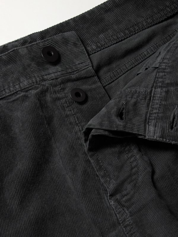 Slim-Fit Straight-Leg Cotton-Blend Corduroy Trousers - E1 Slim-Fit Straight-Leg Cotton-Blend Corduroy Trousers - E1
