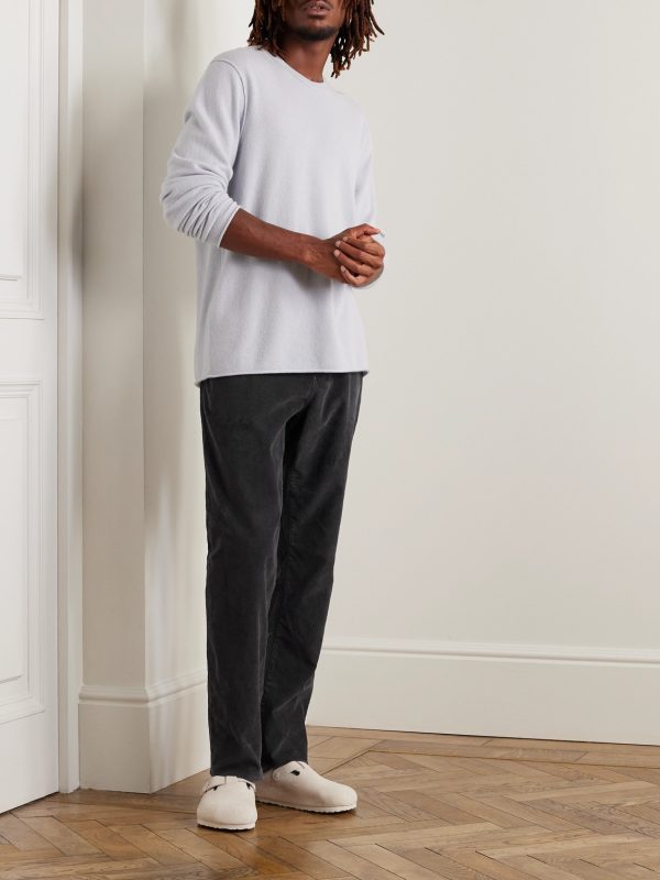 Slim-Fit Straight-Leg Cotton-Blend Corduroy Trousers - OU Slim-Fit Straight-Leg Cotton-Blend Corduroy Trousers - OU