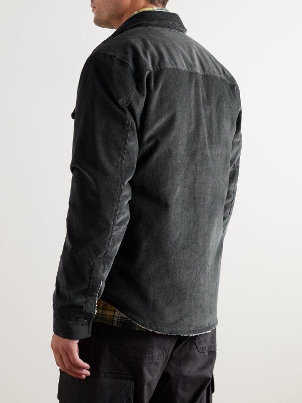 Fleece-Lined Cotton-Blend Corduroy Jacket - BK Fleece-Lined Cotton-Blend Corduroy Jacket - BK