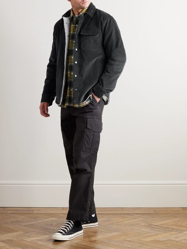 Fleece-Lined Cotton-Blend Corduroy Jacket - OU Fleece-Lined Cotton-Blend Corduroy Jacket - OU