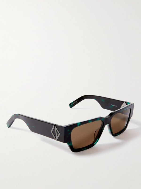 CD Diamond S5I D-Frame Tortoiseshell Acetate and Silver-Tone Sunglasses - FR CD Diamond S5I D-Frame Tortoiseshell Acetate and Silver-Tone Sunglasses - FR