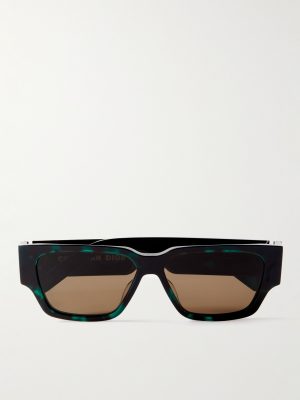 CD Diamond S5I D-Frame Tortoiseshell Acetate and Silver-Tone Sunglasses