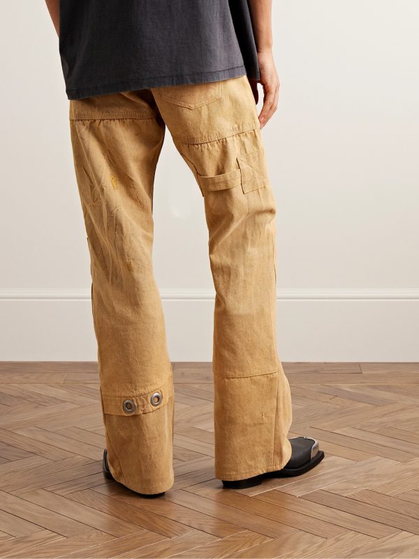Straight-Leg Embellished Printed Cotton-Canvas Cargo Trousers - BK Straight-Leg Embellished Printed Cotton-Canvas Cargo Trousers - BK