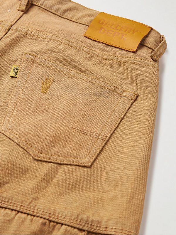 Straight-Leg Embellished Printed Cotton-Canvas Cargo Trousers - CU Straight-Leg Embellished Printed Cotton-Canvas Cargo Trousers - CU