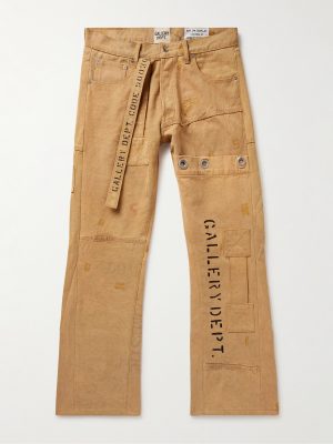 Straight-Leg Embellished Printed Cotton-Canvas Cargo Trousers Straight-Leg Embellished Printed Cotton-Canvas Cargo Trousers