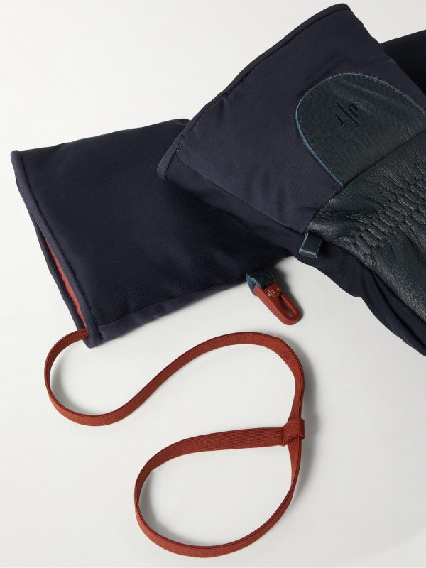 Leather-Trimmed Ski Gloves - CU