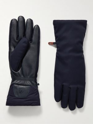 Leather-Trimmed Ski Gloves