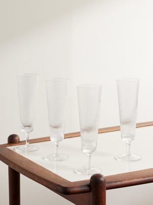 Set of Four Champagne Flutes Set of Four Champagne Flutes