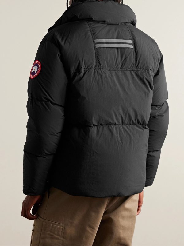 Lawrence Logo-Appliquéd Quilted Enduraluxe® Hooded Down Jacket - BK