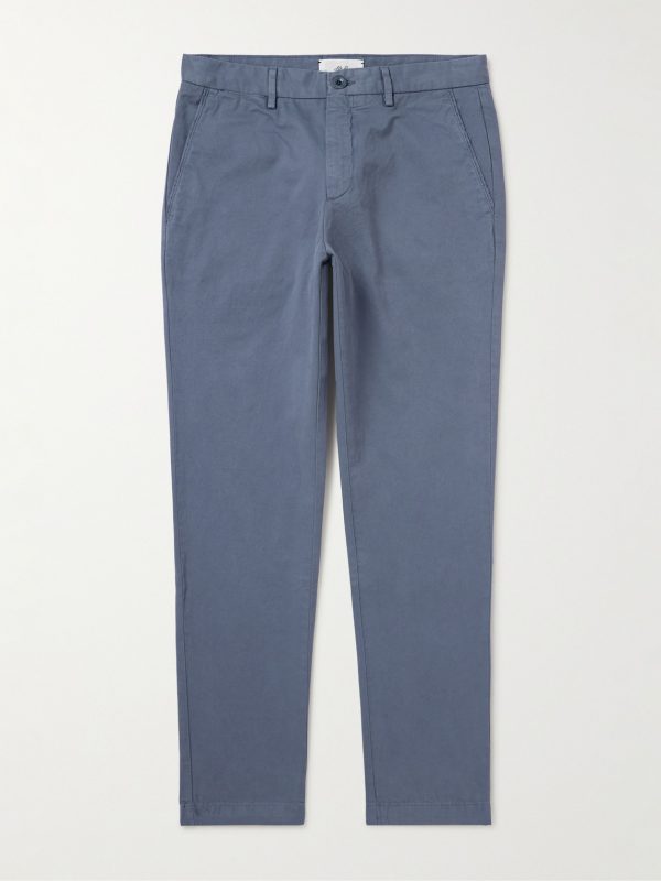 Straight-Leg Cotton-Twill Chinos