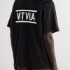 Printed Cotton-Blend Jersey T-Shirt - BK Printed Cotton-Blend Jersey T-Shirt - BK