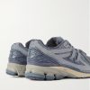 + Auralee 1906R Rubber-Trimmed Mesh, Leather and Suede Sneakers - BK + Auralee 1906R Rubber-Trimmed Mesh, Leather and Suede Sneakers - BK