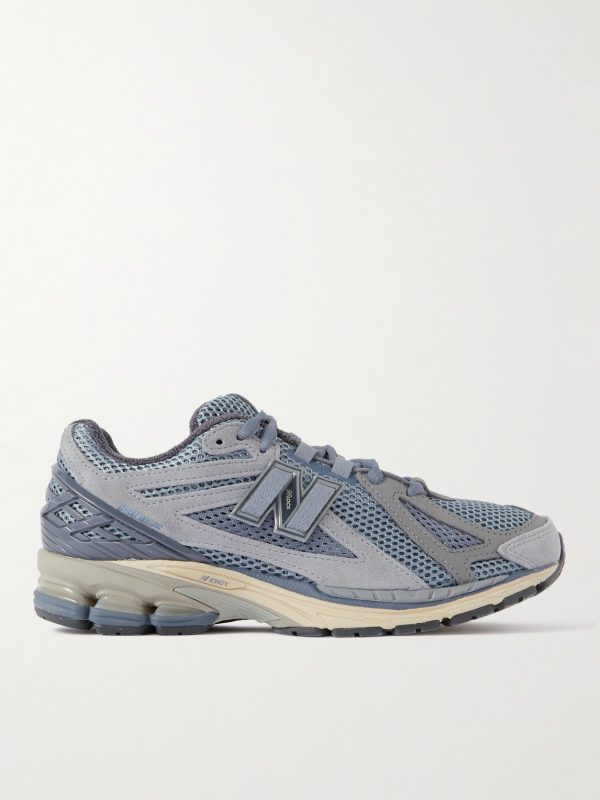 + Auralee 1906R Rubber-Trimmed Mesh, Leather and Suede Sneakers + Auralee 1906R Rubber-Trimmed Mesh, Leather and Suede Sneakers