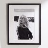 Framed 1967 Bardot Poses Print, 16" x 20"