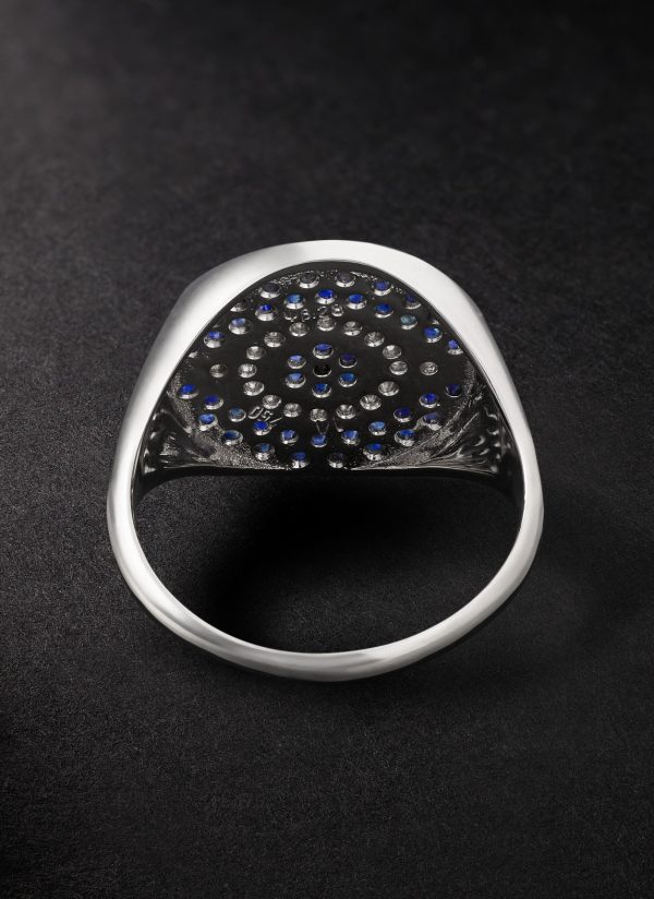 Little Dawn Chevalier 18-Karat White Gold, Sapphire and Diamond Ring - BK Little Dawn Chevalier 18-Karat White Gold, Sapphire and Diamond Ring - BK