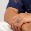 Little Dawn Chevalier 18-Karat White Gold, Sapphire and Diamond Ring - E2 Little Dawn Chevalier 18-Karat White Gold, Sapphire and Diamond Ring - E2