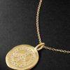 Peaceful Gold Diamond Pendant Necklace - CU Peaceful Gold Diamond Pendant Necklace - CU