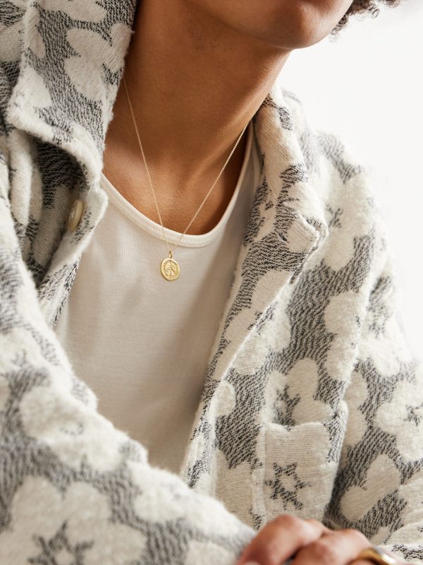 Peaceful Gold Diamond Pendant Necklace - FR Peaceful Gold Diamond Pendant Necklace - FR