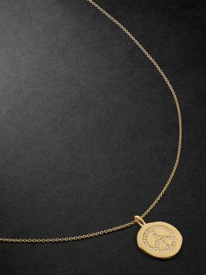 Peaceful Gold Diamond Pendant Necklace Peaceful Gold Diamond Pendant Necklace