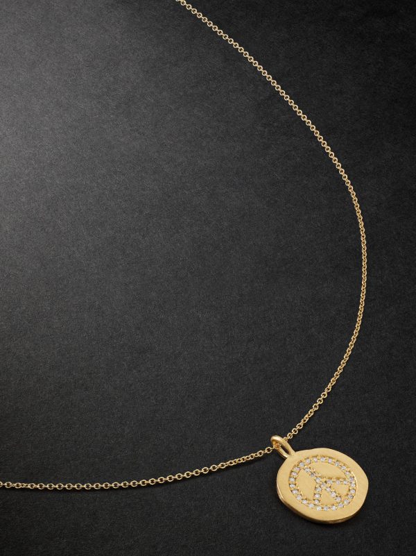 Peaceful Gold Diamond Pendant Necklace Peaceful Gold Diamond Pendant Necklace