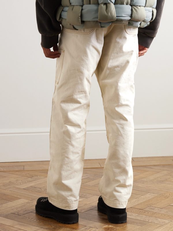 Lumber Tapered Embroidered Cotton-Canvas Cargo Trousers - BK Lumber Tapered Embroidered Cotton-Canvas Cargo Trousers - BK