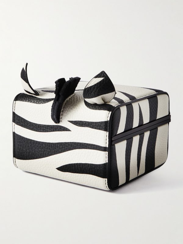 Eaton Zebra Full-Grain Leather Travel Watch Case - BK Eaton Zebra Full-Grain Leather Travel Watch Case - BK