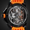 Epic X Limited Edition Hand-Wound Skeleton Chronograph 44mm DLC-Coated Stainless Steel and Rubber Watch, Ref. No. EX120.11.AI.AA.ABRUA - BK Epic X Limited Edition Hand-Wound Skeleton Chronograph 44mm DLC-Coated Stainless Steel and Rubber Watch, Ref. No. EX120.11.AI.AA.ABRUA - BK