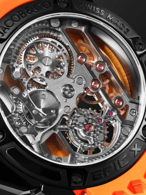 Epic X Limited Edition Hand-Wound Skeleton Chronograph 44mm DLC-Coated Stainless Steel and Rubber Watch, Ref. No. EX120.11.AI.AA.ABRUA - E1 Epic X Limited Edition Hand-Wound Skeleton Chronograph 44mm DLC-Coated Stainless Steel and Rubber Watch, Ref. No. EX120.11.AI.AA.ABRUA - E1