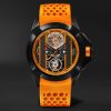 Epic X Limited Edition Hand-Wound Skeleton Chronograph 44mm DLC-Coated Stainless Steel and Rubber Watch, Ref. No. EX120.11.AI.AA.ABRUA Epic X Limited Edition Hand-Wound Skeleton Chronograph 44mm DLC-Coated Stainless Steel and Rubber Watch, Ref. No. EX120.11.AI.AA.ABRUA