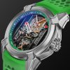 Epic X Limited Edition Hand-Wound Skeleton Chronograph 44mm Titanium and Rubber Watch, Ref. No. EX110.20.AA.AC.ABRUA - FR Epic X Limited Edition Hand-Wound Skeleton Chronograph 44mm Titanium and Rubber Watch, Ref. No. EX110.20.AA.AC.ABRUA - FR