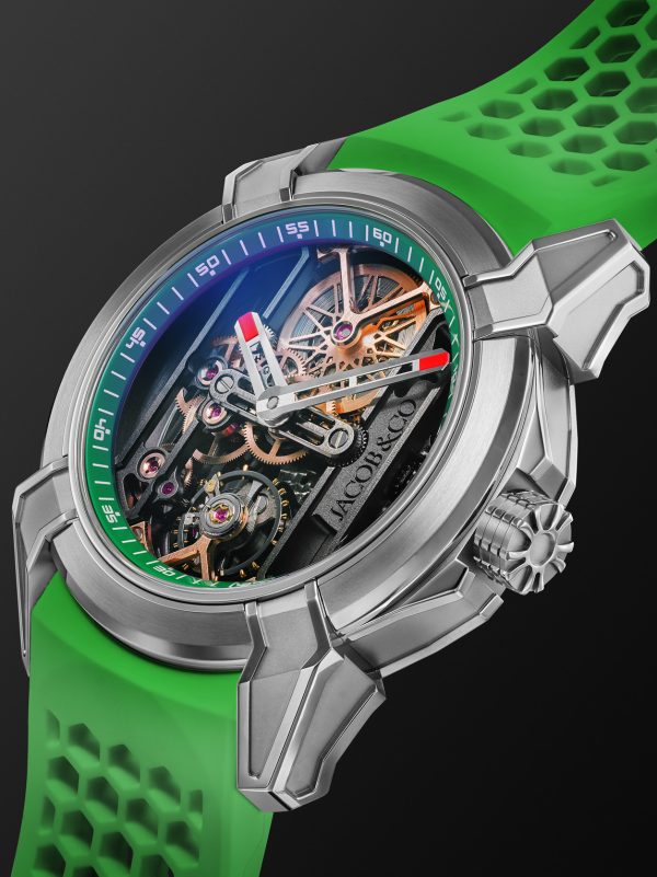 Epic X Limited Edition Hand-Wound Skeleton Chronograph 44mm Titanium and Rubber Watch, Ref. No. EX110.20.AA.AC.ABRUA - FR Epic X Limited Edition Hand-Wound Skeleton Chronograph 44mm Titanium and Rubber Watch, Ref. No. EX110.20.AA.AC.ABRUA - FR
