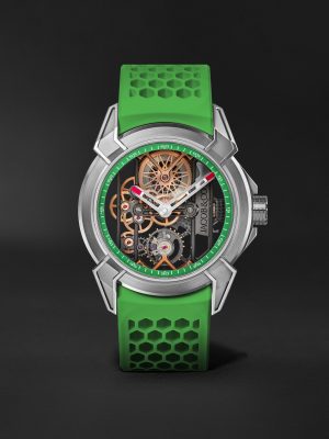 Epic X Limited Edition Hand-Wound Skeleton Chronograph 44mm Titanium and Rubber Watch, Ref. No. EX110.20.AA.AC.ABRUA
