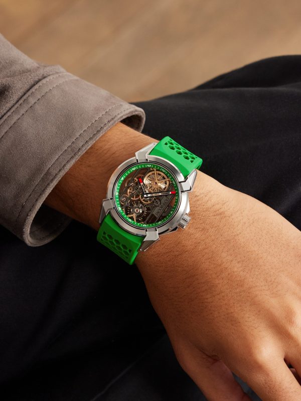 Epic X Limited Edition Hand-Wound Skeleton Chronograph 44mm Titanium and Rubber Watch, Ref. No. EX110.20.AA.AC.ABRUA - OU Epic X Limited Edition Hand-Wound Skeleton Chronograph 44mm Titanium and Rubber Watch, Ref. No. EX110.20.AA.AC.ABRUA - OU