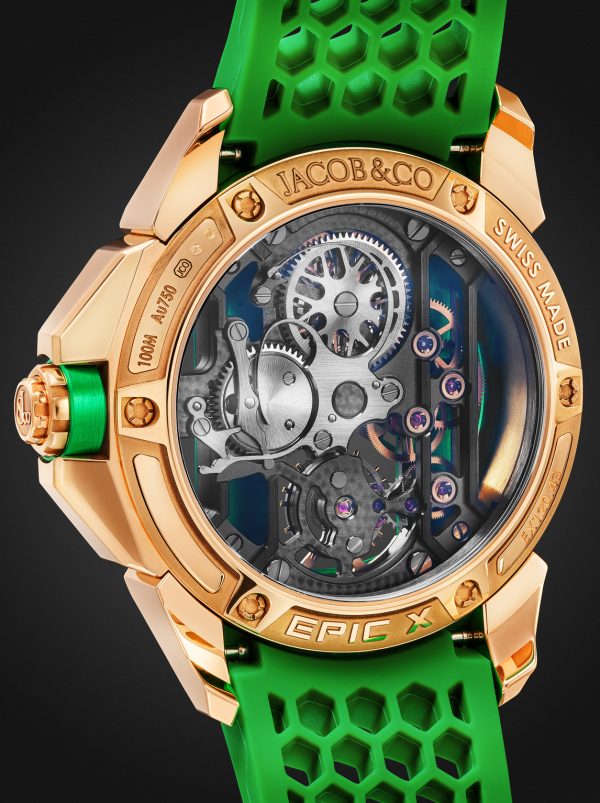 Epic X Limited Edition Hand-Wound Skeleton Chronograph 44mm 18-Karat Rose Gold and Rubber Watch, Ref. No. EX120.43.AC.AC.ABRUA - BK Epic X Limited Edition Hand-Wound Skeleton Chronograph 44mm 18-Karat Rose Gold and Rubber Watch, Ref. No. EX120.43.AC.AC.ABRUA - BK