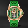 Epic X Limited Edition Hand-Wound Skeleton Chronograph 44mm 18-Karat Rose Gold and Rubber Watch, Ref. No. EX120.43.AC.AC.ABRUA Epic X Limited Edition Hand-Wound Skeleton Chronograph 44mm 18-Karat Rose Gold and Rubber Watch, Ref. No. EX120.43.AC.AC.ABRUA